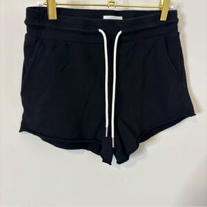 Mate the Label Organic Cotton Terry Shorts High Rise Black - Size XS